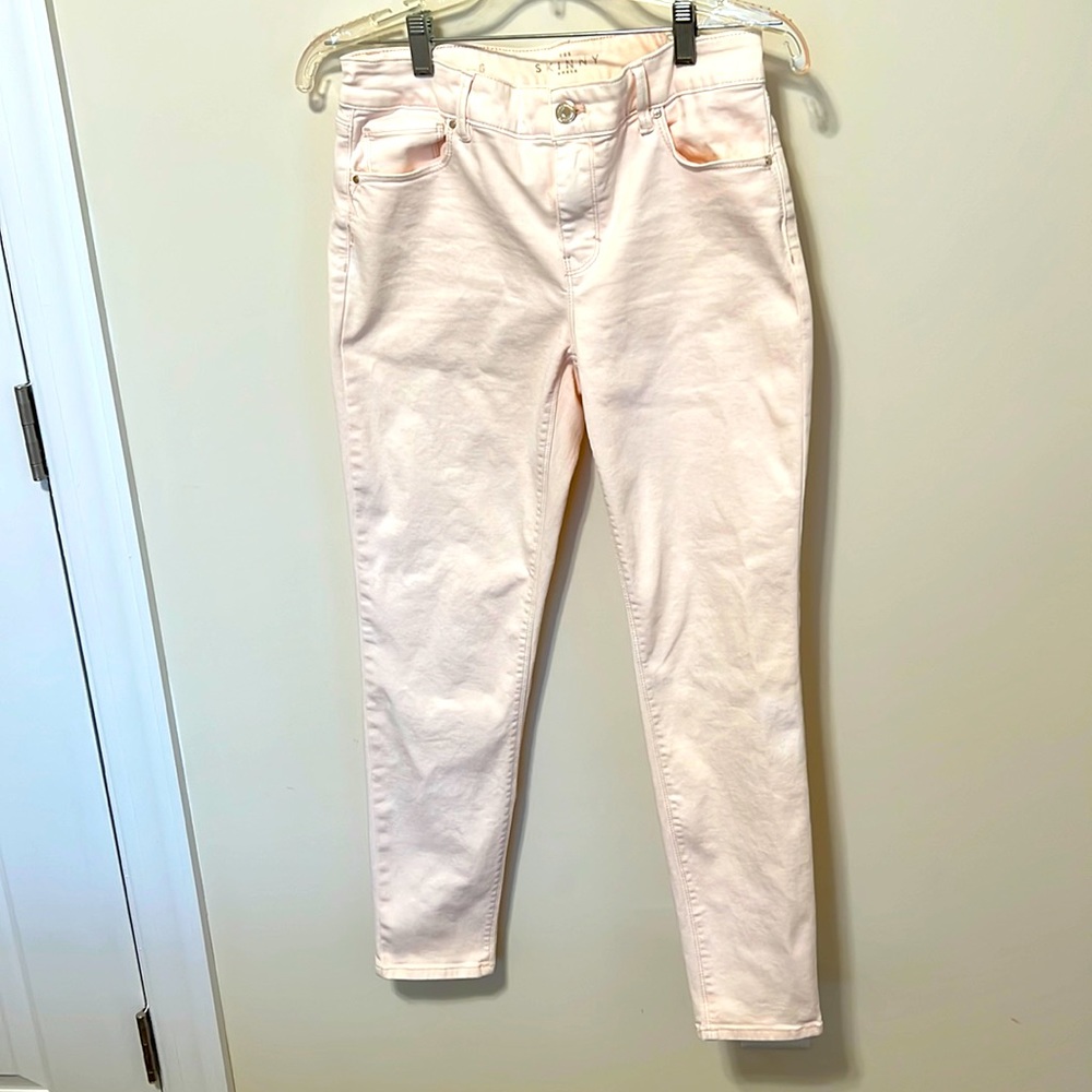 White House Black Market Women’s Skinny Ankle Colored Jeans / Size 6 / Pink